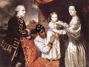 REYNOLDS, Sir Joshua George Clive and his Family with an Indian Maid china oil painting reproduction